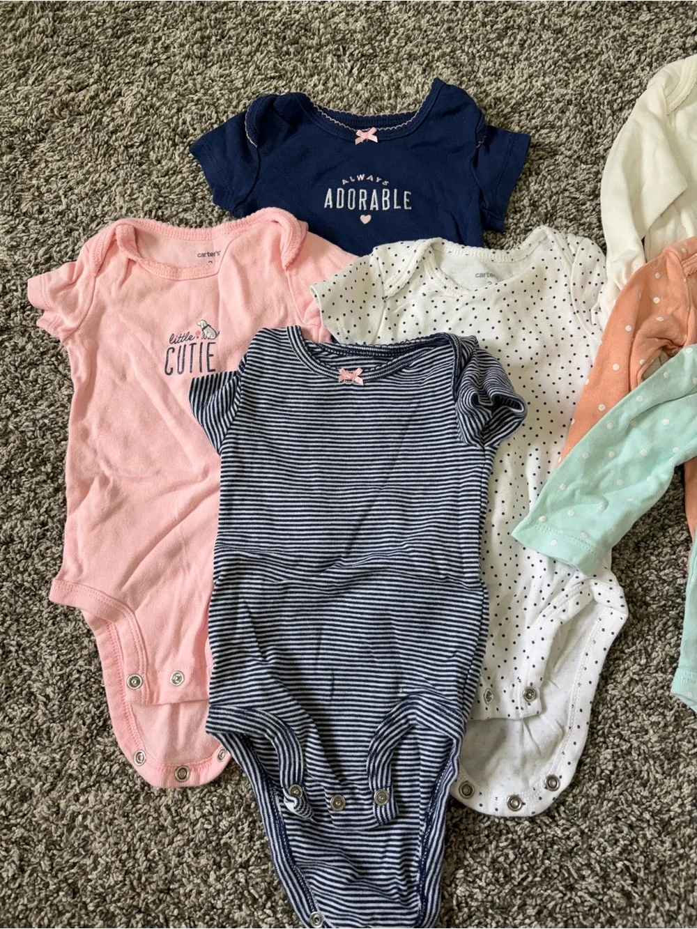 Baby Girl Clothes Lot 3 Months Carter’s Onesies Pants Bundle 14 Pieces